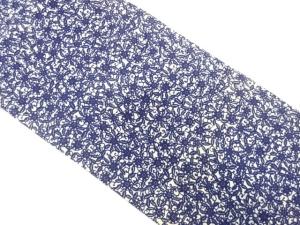 アンティーク　本場琉球藍型　花唐草模様名古屋帯（着用可）